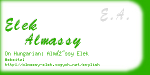 elek almassy business card
